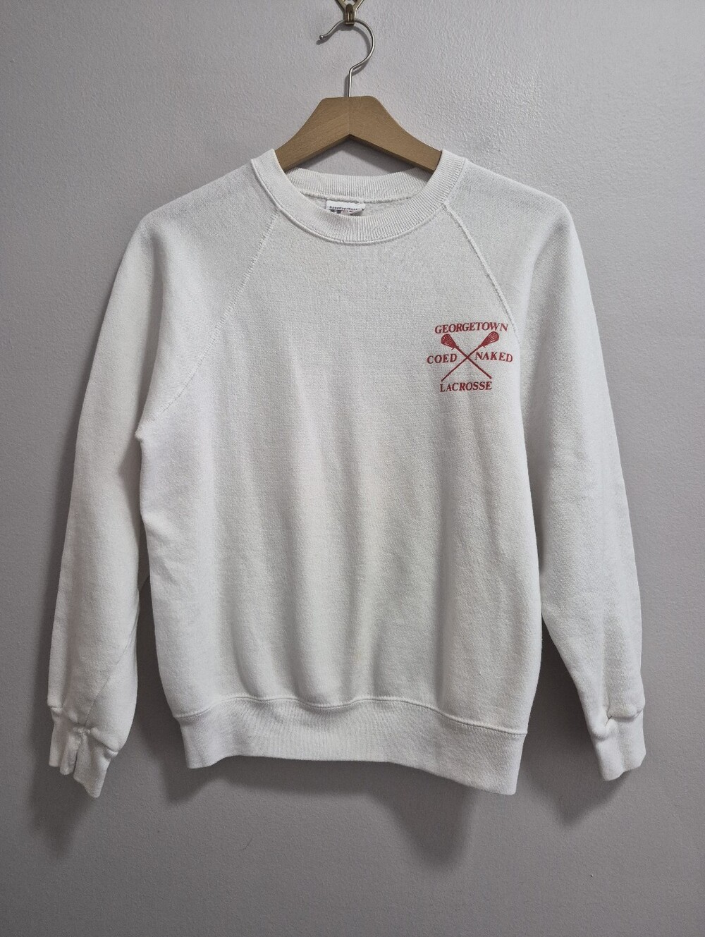 Vintage Coed Naked Rare 1985 Lacrosse Crewneck Sweatshirt Size Medium